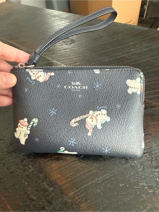 Coach Handbags - Coach Corner Zip Snowman wristlet